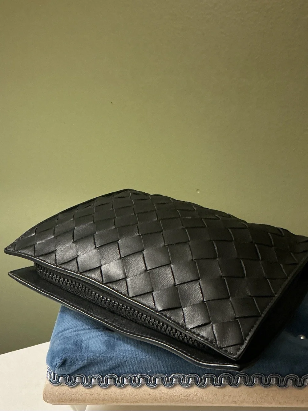 Bottega Veneta Intrecciato Paper Nylon Packable Duffle Black Woven Leather
